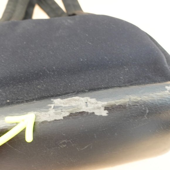 PRADA Bag Women Black Purse Italian Duffel Neoprene Medium Handbag ITALY DEFECTS - Picture 15 of 16